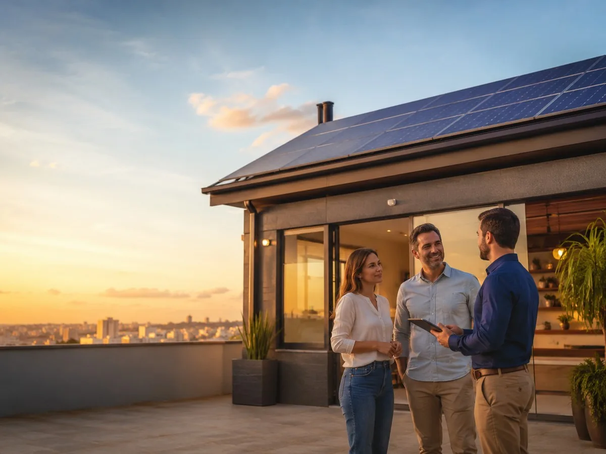 Painéis solares instalados em telhado, consórcio de energia solar em Aquidauana e Mato Grosso do Sul